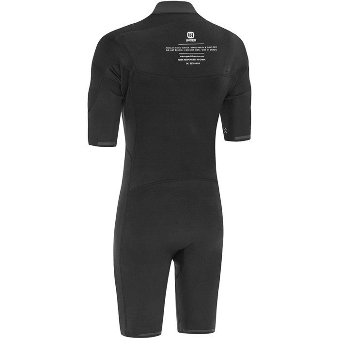 2025 Nyord Mens Tempus 2/2mm Chest Zip Shorty Wetsuit N04BA00013 - Black